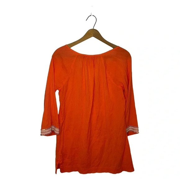 ATHLETA Mariana Embroidered Sequined V Neck Popover Tunic Coverup - Picture 5 of 9